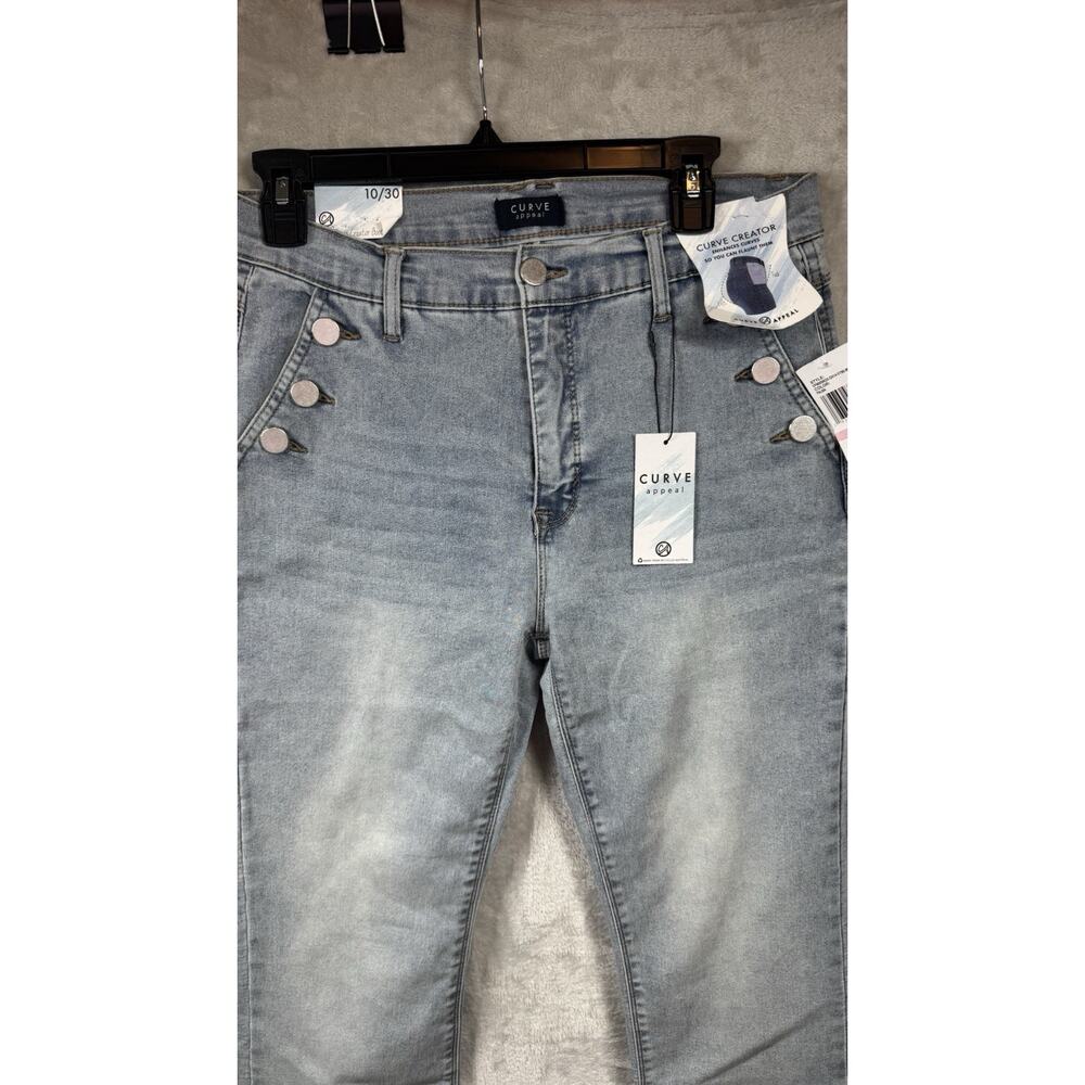 CURVE APPEAL NEW Women Jeans 10/30 Blue Curve Creator High Rise Boot Stretch - Picture 3 of 14